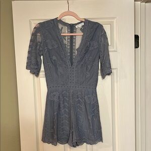 Socialite Blue Lace Romper